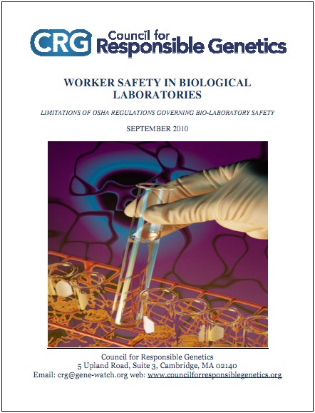 Report: Worker Safety in Biological Laboratories