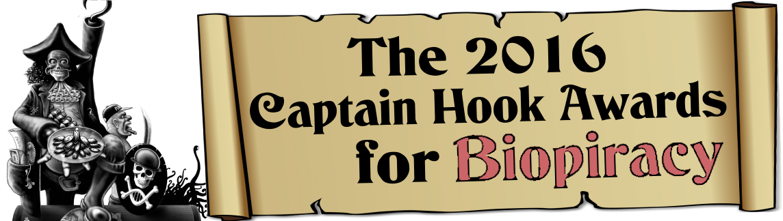 The 2016 Captain Hook Awards for Biopiracy – submit your nominations now!